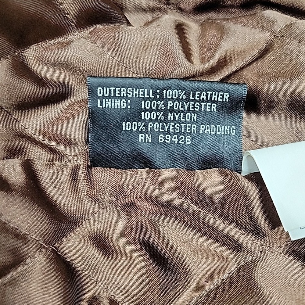Vintage Wilson's The Leather‎ Experts Brown Leather Jacket Size S Button Front - Picture 9 of 9